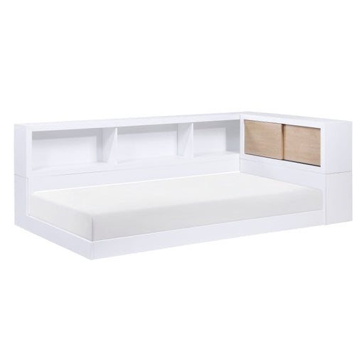 B2012BCT-1BC* (4) Twin Bookcase Corner Platform Bed - B2012BCT-1BC*