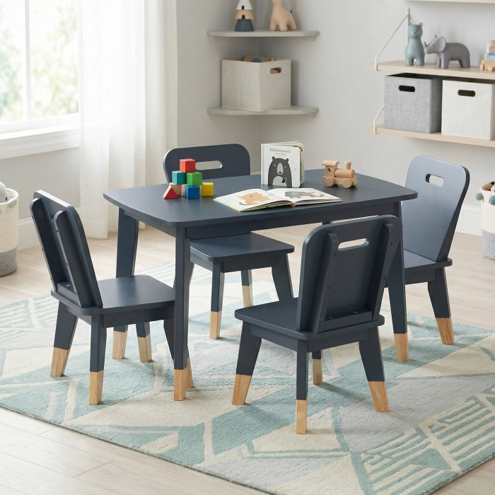 B2024BU-5P 5-Piece Pack Children Table and Chairs Set - B2024BU-5P