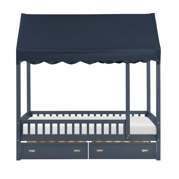 B2024BUCP-1 Twin Canopy Platform Bed - B2024BUCP-1