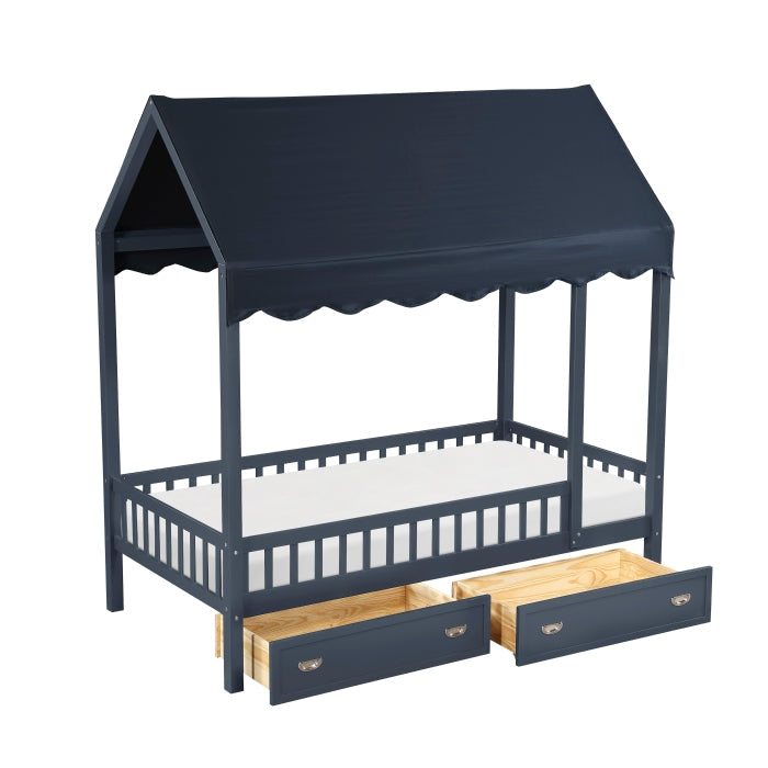 B2024BUCP-1 Twin Canopy Platform Bed - B2024BUCP-1