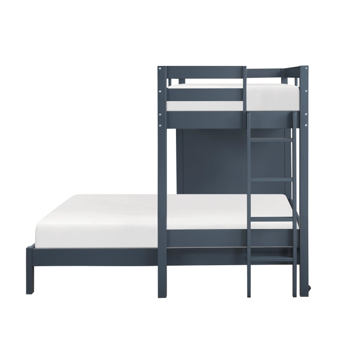 B2024BULTF-1* (6) Twin/Full Loft Bunk Bed with Chest and Hidden Desk - B2024BULTF-1*