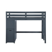 B2024BULTF-1* (6) Twin/Full Loft Bunk Bed with Chest and Hidden Desk - B2024BULTF-1*
