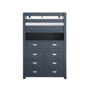 B2024BULTF-1* (6) Twin/Full Loft Bunk Bed with Chest and Hidden Desk - B2024BULTF-1*