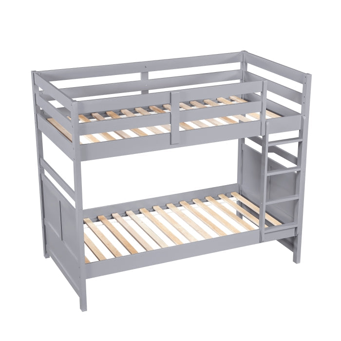 B2024GY-1* (3) Twin/Twin Bunk Bed - B2024GY-1*