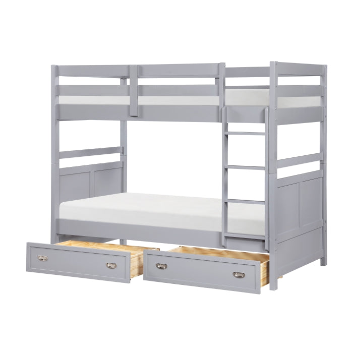 B2024GY-1* (3) Twin/Twin Bunk Bed - B2024GY-1*