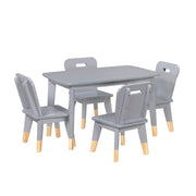 B2024GY-5P 5-Piece Pack Children Table and Chairs Set - B2024GY-5P