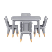 B2024GY-5P 5-Piece Pack Children Table and Chairs Set - B2024GY-5P