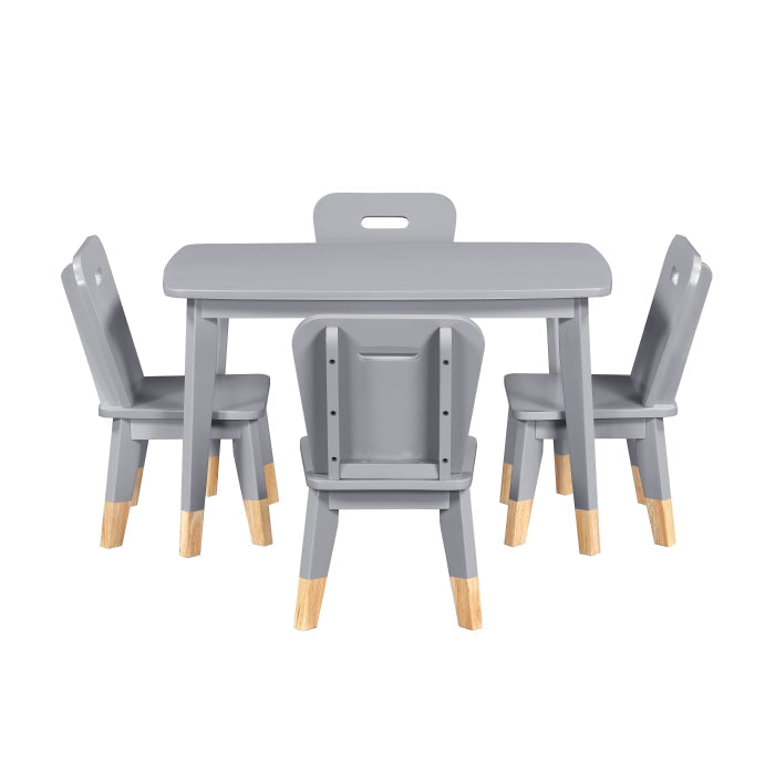 B2024GY-5P 5-Piece Pack Children Table and Chairs Set - B2024GY-5P