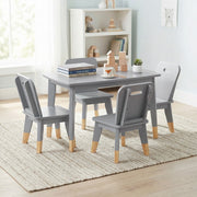 B2024GY-5P 5-Piece Pack Children Table and Chairs Set - B2024GY-5P