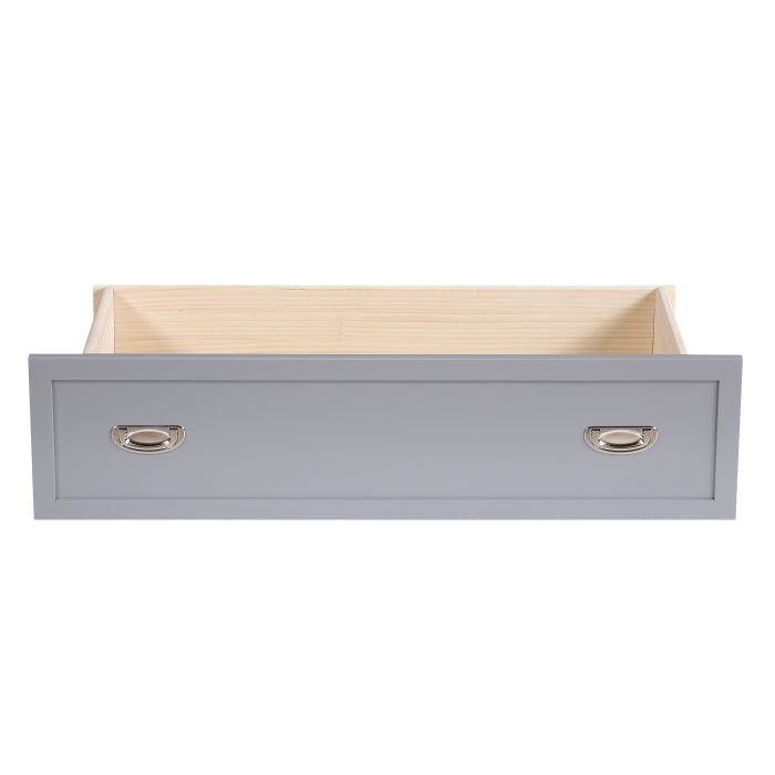 B2024GYBCF-1* (2) Full Bookcase Platform Bed with Hidden Desk, Stool and Storage Bench - B2024GYBCF-1*