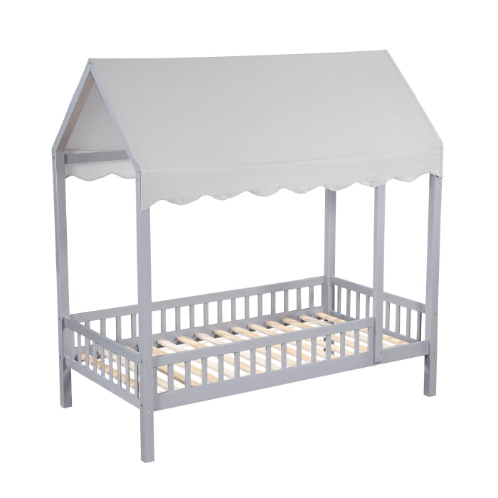 B2024GYCP-1 Twin Canopy Platform Bed - B2024GYCP-1