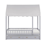 B2024GYCP-1 Twin Canopy Platform Bed - B2024GYCP-1