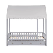 B2024GYCP-1 Twin Canopy Platform Bed - B2024GYCP-1