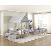 B2024GYCP-1 Twin Canopy Platform Bed - B2024GYCP-1