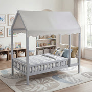 B2024GYCP-1 Twin Canopy Platform Bed - B2024GYCP-1