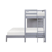 B2024GYLTF-1* (6) Twin/Full Loft Bunk Bed with Chest and Hidden Desk - B2024GYLTF-1*