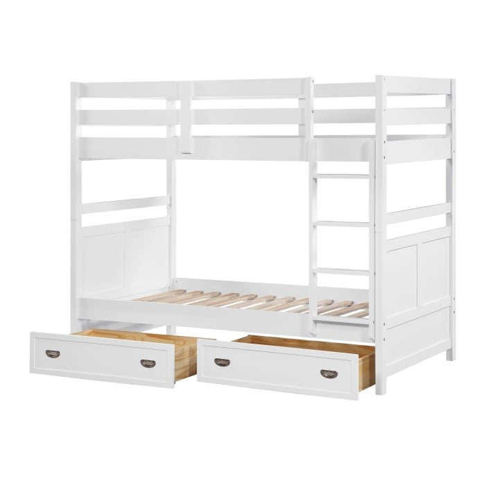 B2024WH-1* (3) Twin/Twin Bunk Bed - B2024WH-1*