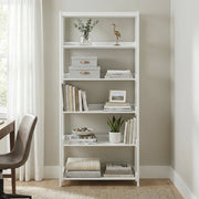 B2024WH-16S5 Bookcase, 5 Fixed Shelves - B2024WH-16S5