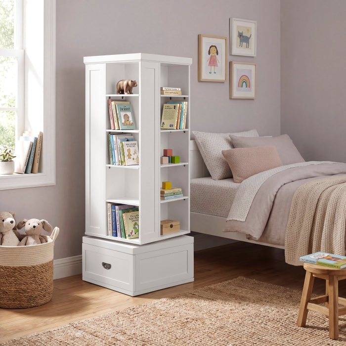 B2024WH-17SW Swivel Bookcase - B2024WH-17SW