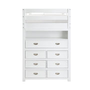 B2024WHLTF-1* (6) Twin/Full Loft Bunk Bed with Chest and Hidden Desk - B2024WHLTF-1*