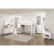 B2024WHLTF-1* (6) Twin/Full Loft Bunk Bed with Chest and Hidden Desk - B2024WHLTF-1*