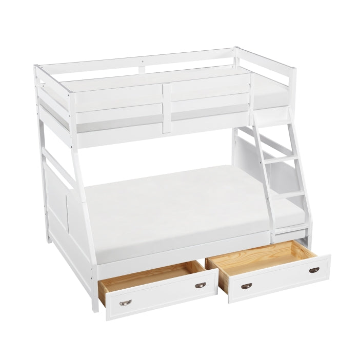 B2024WHTF-1* (3) Twin/Full Bunk Bed - B2024WHTF-1*