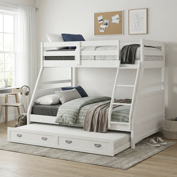 B2024WHTF-1* (3) Twin/Full Bunk Bed - B2024WHTF-1*