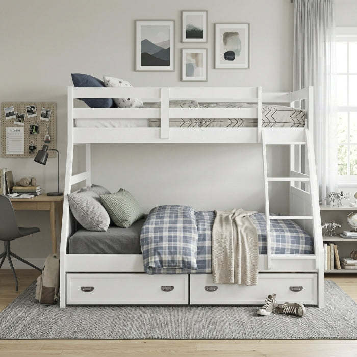 B2024WHTF-1* (3) Twin/Full Bunk Bed - B2024WHTF-1*