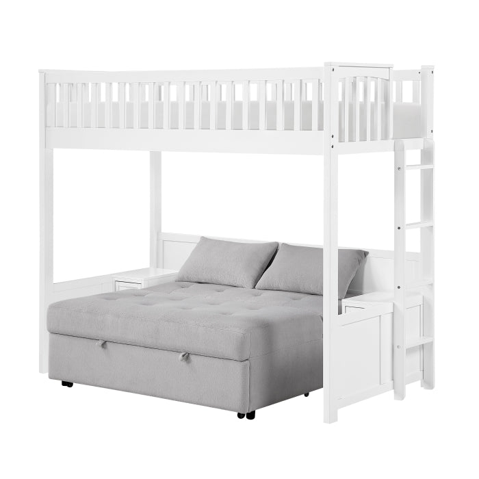 B2034WHLTS-1* (5) Twin Loft Bunk Bed with Night Stand and Sofa Bed - B2034WHLTS-1*
