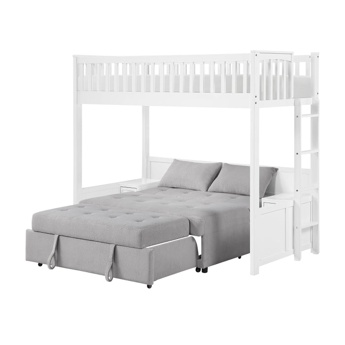 B2034WHLTS-1* (5) Twin Loft Bunk Bed with Night Stand and Sofa Bed - B2034WHLTS-1*
