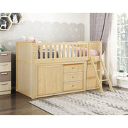 B2043LL-1*BCDR (5) Low Loft Bunk with Bookcase and Dresser - B2043LL-1*BCDR