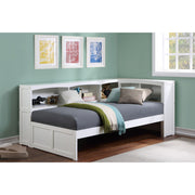 B2053BCW-1BC* (3) Twin Bookcase Corner Platform Bed - B2053BCW-1BC*