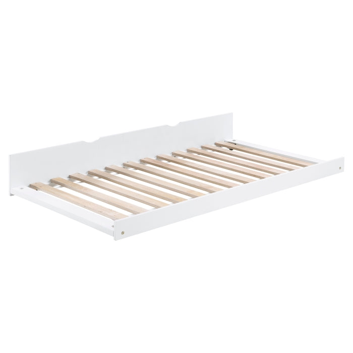 B2053BCW-1BCR* (4) Twin Bookcase Corner Platform Bed with Twin Trundle - B2053BCW-1BCR*
