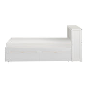 B2053BCW-1T* (3) Twin Bookcase Platform Bed with Storage Boxes - B2053BCW-1T*