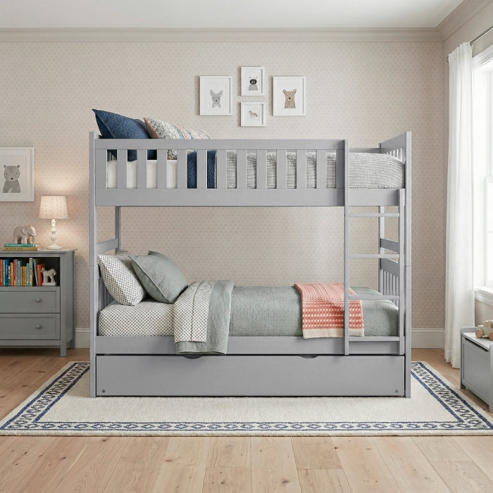 B2063-1*R (4) Twin/Twin Bunk Bed with Twin Trundle - B2063-1*R