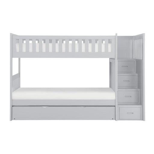 B2063SB-1*R (5) Twin/Twin Step Bunk Bed with Twin Trundle - B2063SB-1*R