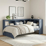 B2083BUBC-1BC* (3) Twin Bookcase Corner Platform Bed - B2083BUBC-1BC*