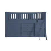 B2083BULL-1*BC2DR (6) Low Loft Bunk with Bookcase and 2 Dressers - B2083BULL-1*BC2DR