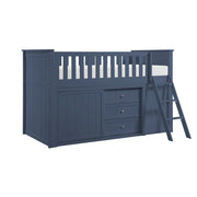 B2083BULL-1*BCDR (5) Low Loft Bunk with Bookcase and Dresser - B2083BULL-1*BCDR