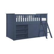 B2083BULL-1*BCDR (5) Low Loft Bunk with Bookcase and Dresser - B2083BULL-1*BCDR