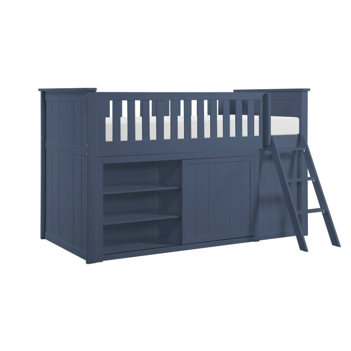 B2083BULL-1*BCDR (5) Low Loft Bunk with Bookcase and Dresser - B2083BULL-1*BCDR