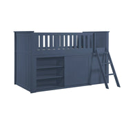 B2083BULL-1*BCDR (5) Low Loft Bunk with Bookcase and Dresser - B2083BULL-1*BCDR