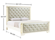 [B240-Q-Bed] Josie - Bed (Queen) Queen, Wood, Beige With : LED Each - B240-Q-Bed