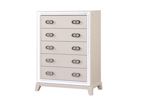 [B271-C] Santana - Chest, Wood, Cream With : LED Light Box: 1 of 1 Each - B271-C