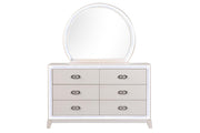 [B271-KDM] Santana - BDM (King) King, Wood, Cream With : LED Light Each - B271-KDM