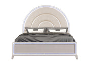 [B271-KDMCN] Santana - BDMCN (King) King, Wood, Cream With : LED Light Each - B271-KDMCN