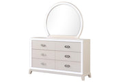 [B271-KDMCN] Santana - BDMCN (King) King, Wood, Cream With : LED Light Each - B271-KDMCN