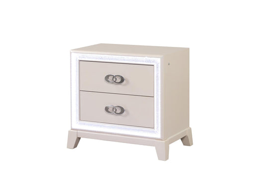 [B271-N] Santana - Nightstand, Wood, Cream With : LED Light Box: 1 of 1 Each - B271-N