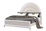 [B271-QDM] Santana - BDM (Queen) Queen, Wood, Cream With : LED Light Each - B271-QDM