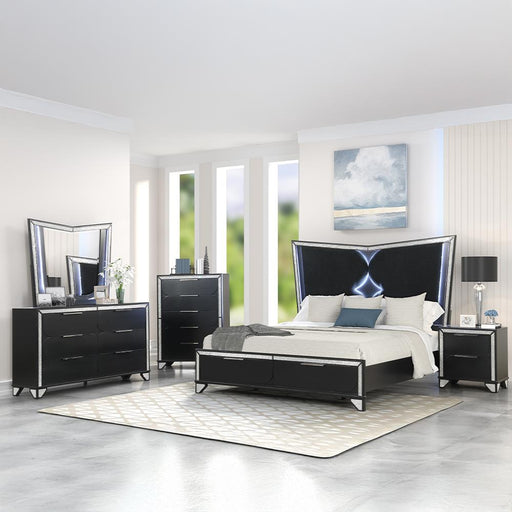 [B273-KDM] Diamond - BDM (Black, King) King, Wood, Black With : LED Light Each - B273-KDM